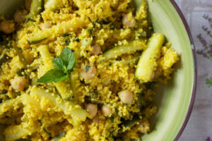 ricetta cous cous freddo vegetariano con zucchine e ceci