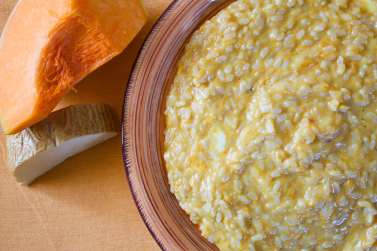 Risotto alla zucca e scamorza