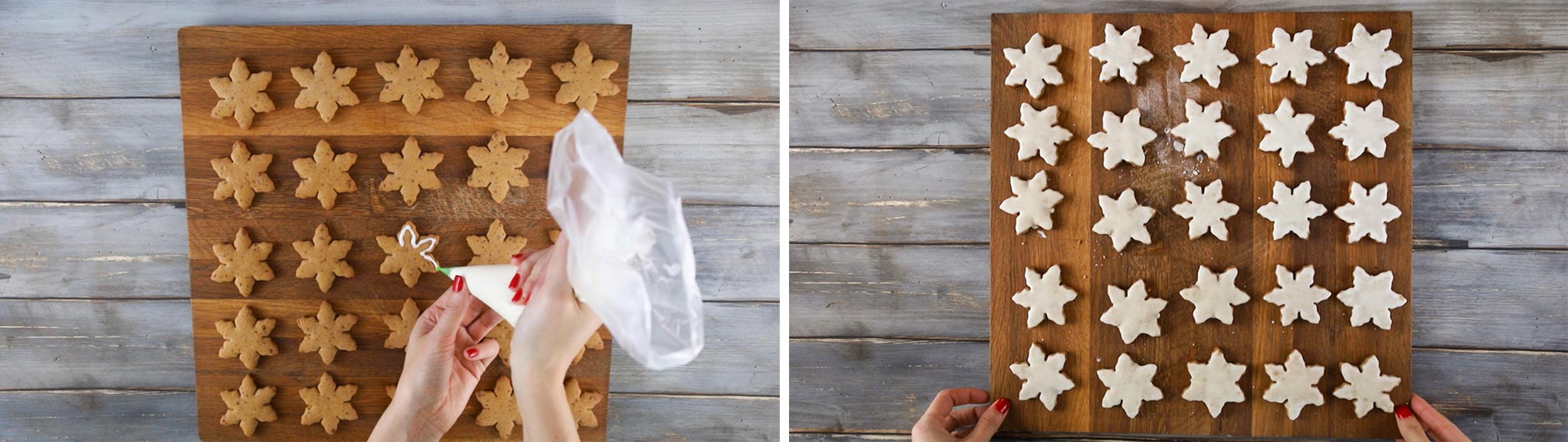 decorazione biscotti natalizi a stella