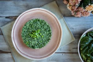 riso basmati con spinaci pisellini