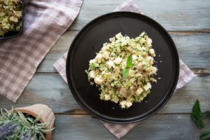 cous cous zucchine feta e menta