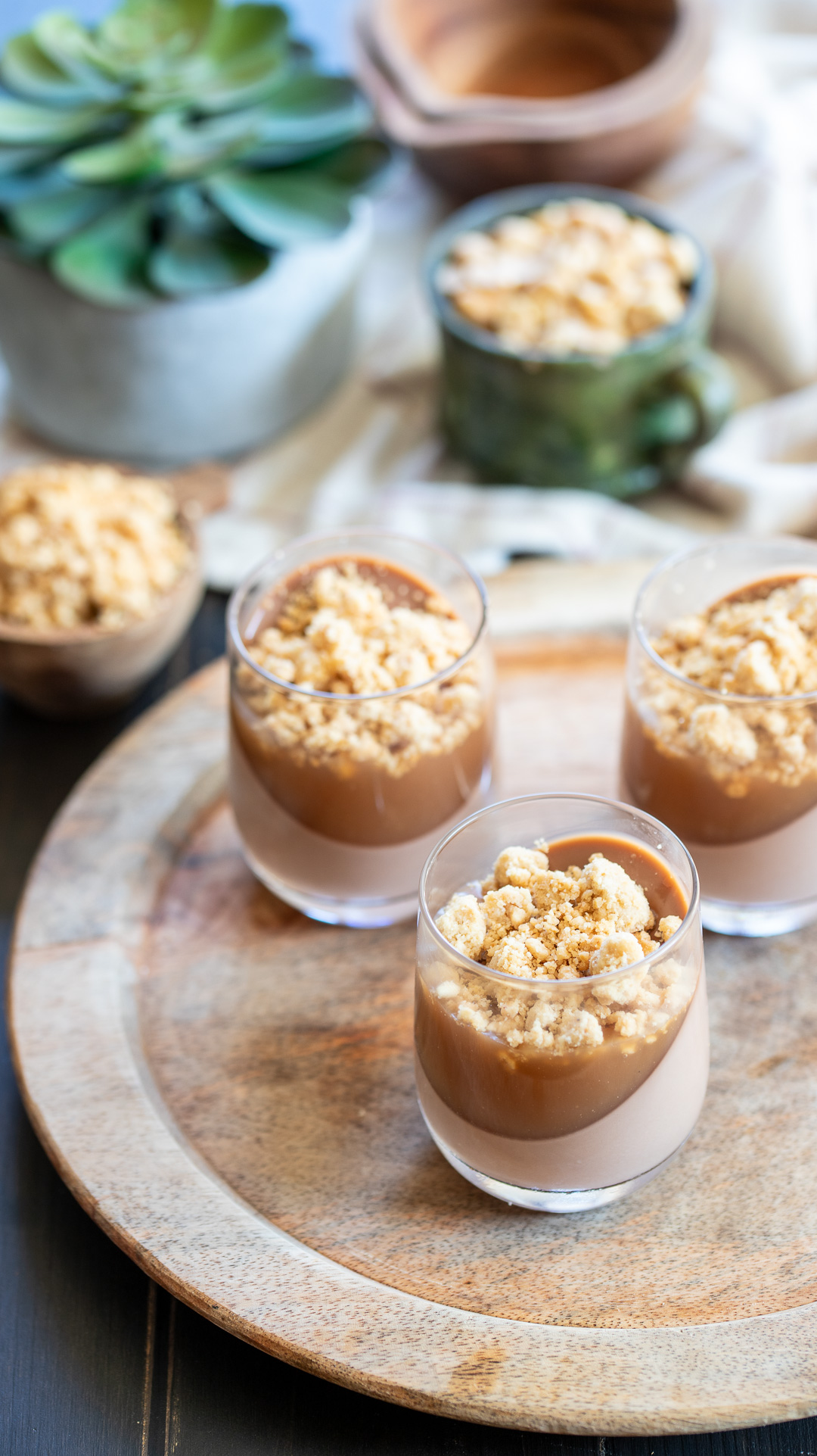 bicchieri panna cotta cioccolato al latte